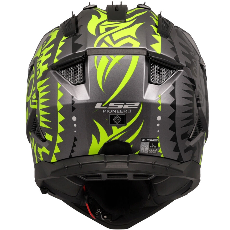 Enduro motorcykelhjelm LS2 MX702 Pioneer II Rangi fluo gul