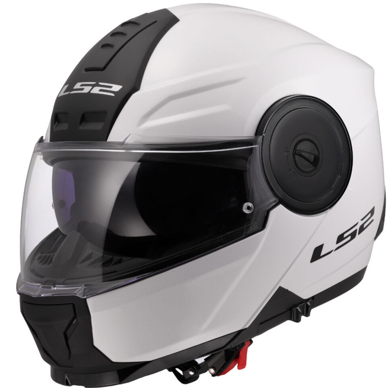 Flip-up motorcykelhjelm LS2 FF902 Scope II Ensfarvet hvid
