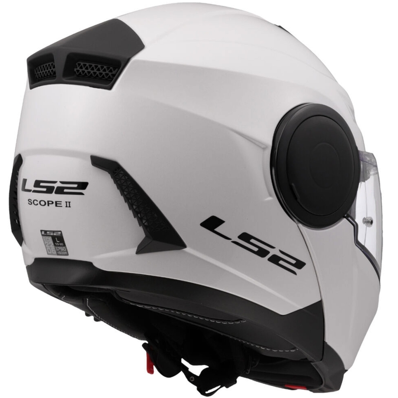 Flip-up motorcykelhjelm LS2 FF902 Scope II Ensfarvet hvid