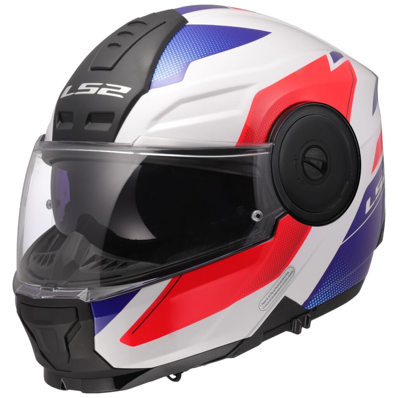 Flip-up motorcykelhjelm LS2 FF902 Scope II Duria hvid-blå-rød