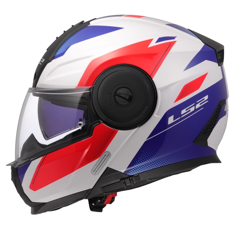 Flip-up motorcykelhjelm LS2 FF902 Scope II Duria hvid-blå-rød