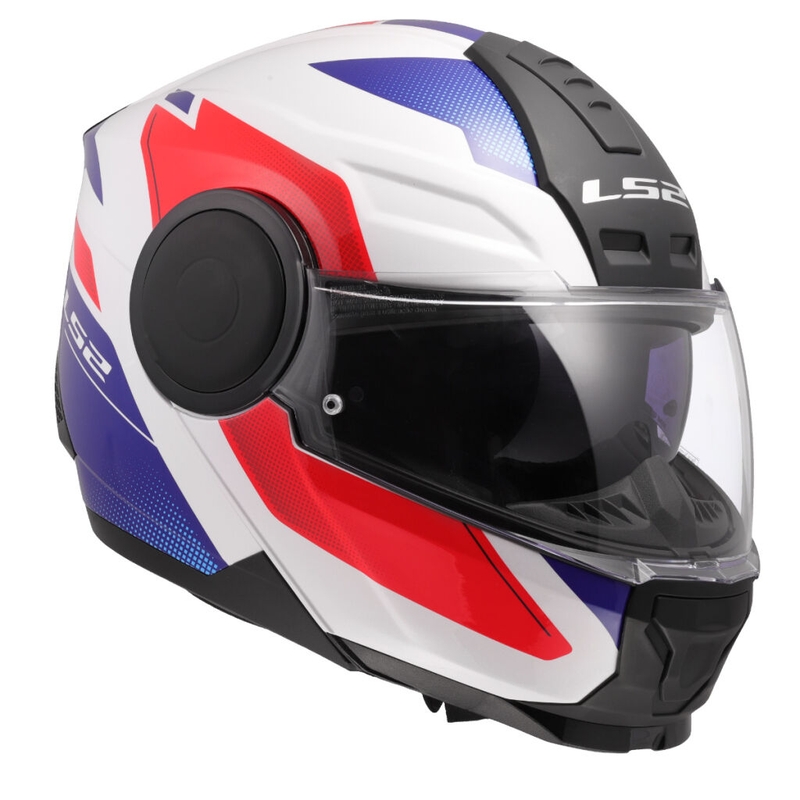 Flip-up motorcykelhjelm LS2 FF902 Scope II Duria hvid-blå-rød