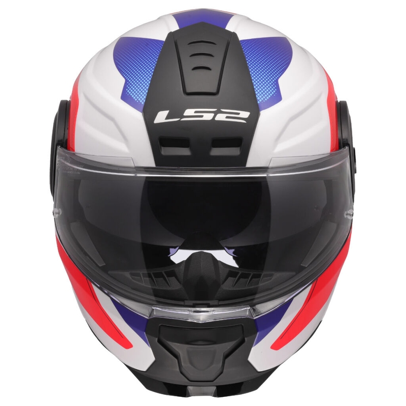 Flip-up motorcykelhjelm LS2 FF902 Scope II Duria hvid-blå-rød