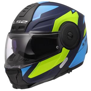 Flip-up motorcykelhjelm LS2 FF902 Scope II Duria blå-fluo gul