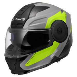Flip-up motorcykelhjelm LS2 FF902 Scope II Duria grå-fluo gul