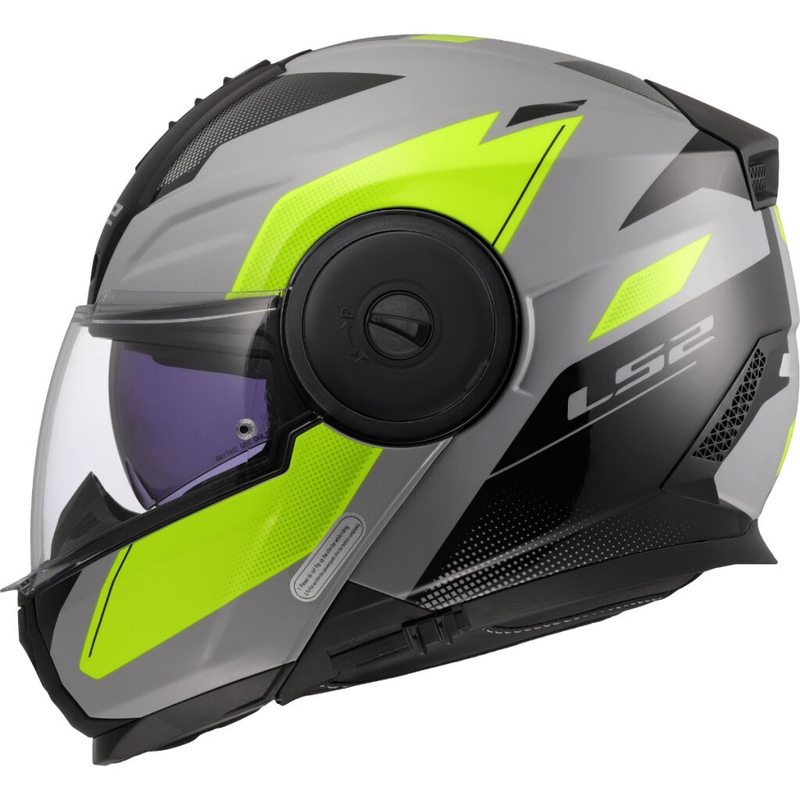 Flip-up motorcykelhjelm LS2 FF902 Scope II Duria grå-fluo gul
