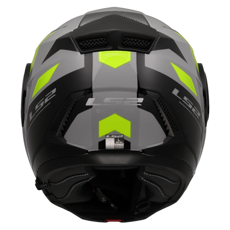 Flip-up motorcykelhjelm LS2 FF902 Scope II Duria grå-fluo gul