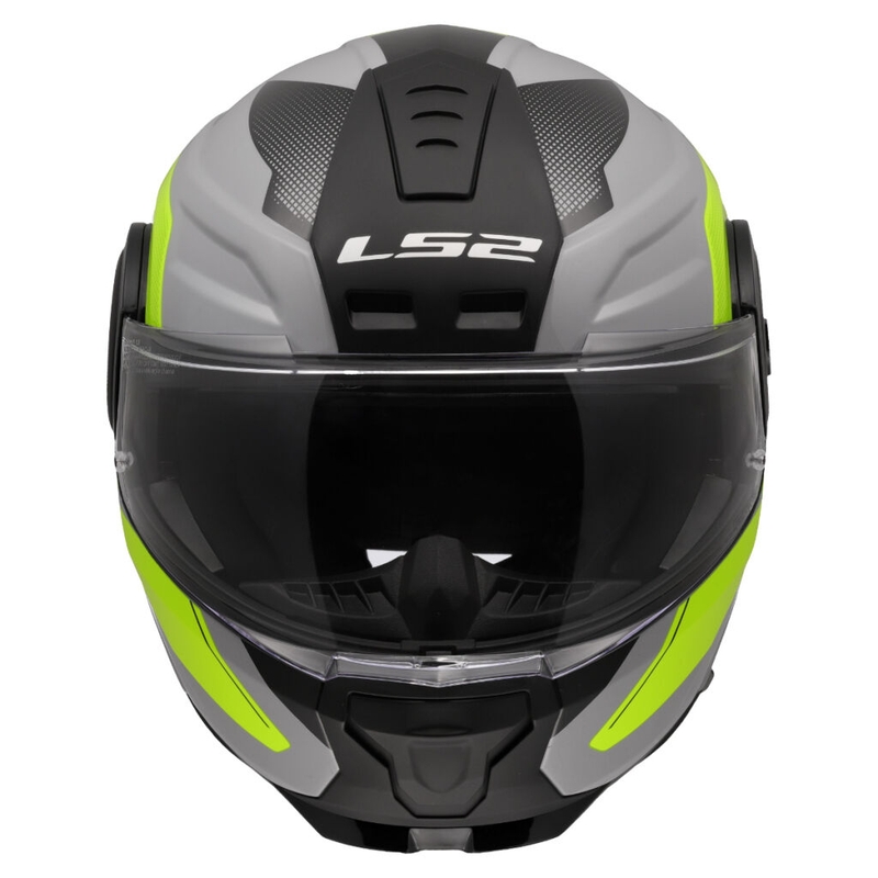 Flip-up motorcykelhjelm LS2 FF902 Scope II Duria grå-fluo gul