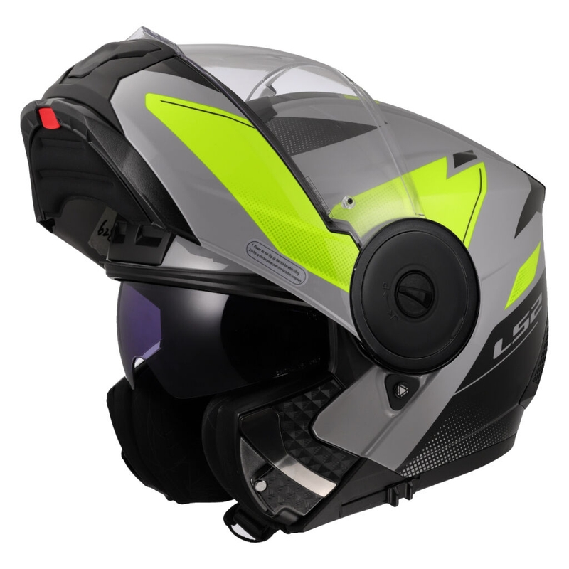 Flip-up motorcykelhjelm LS2 FF902 Scope II Duria grå-fluo gul