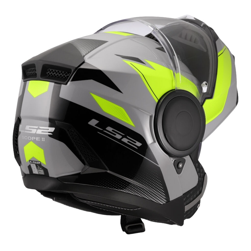 Flip-up motorcykelhjelm LS2 FF902 Scope II Duria grå-fluo gul