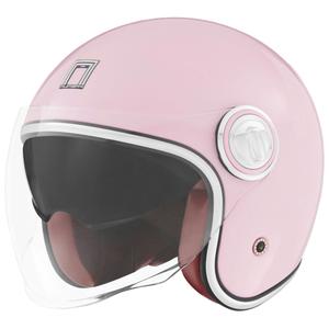 Åben motorcykelhjelm NOX PREMIUM Heritage pastelrosa