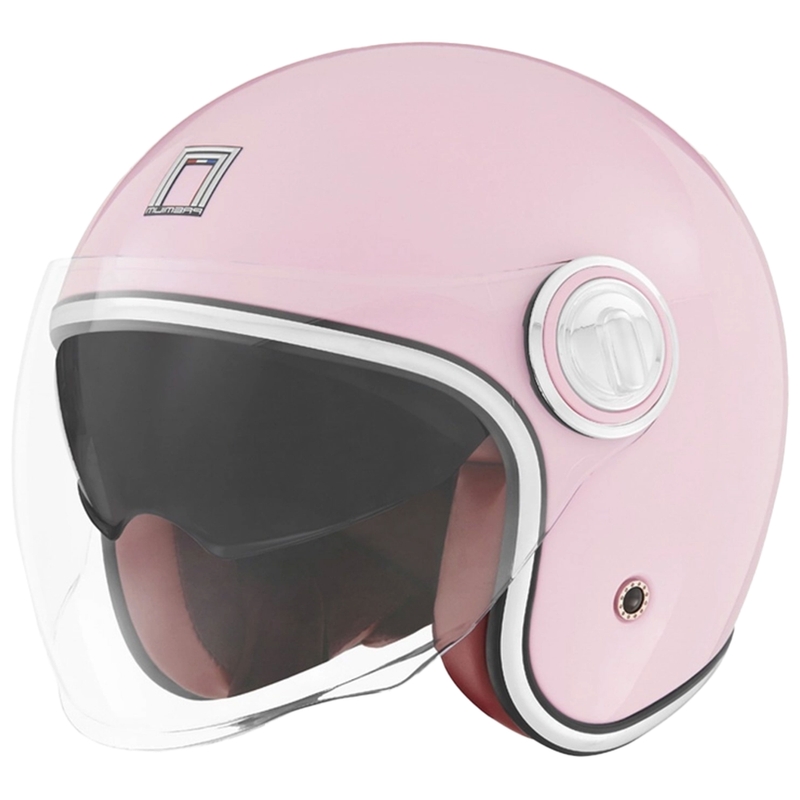 Åben motorcykelhjelm NOX PREMIUM Heritage pastelrosa