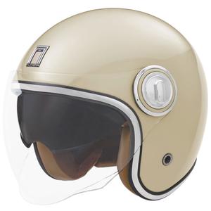 Åben motorcykelhjelm NOX PREMIUM Heritage cremehvid