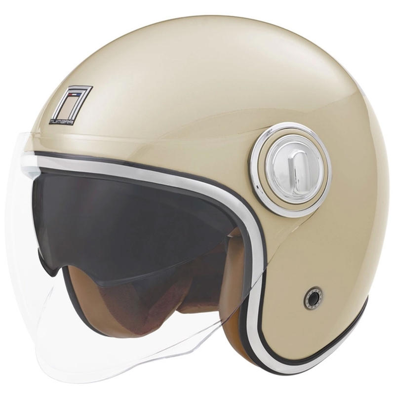 Åben motorcykelhjelm NOX PREMIUM Heritage cremehvid