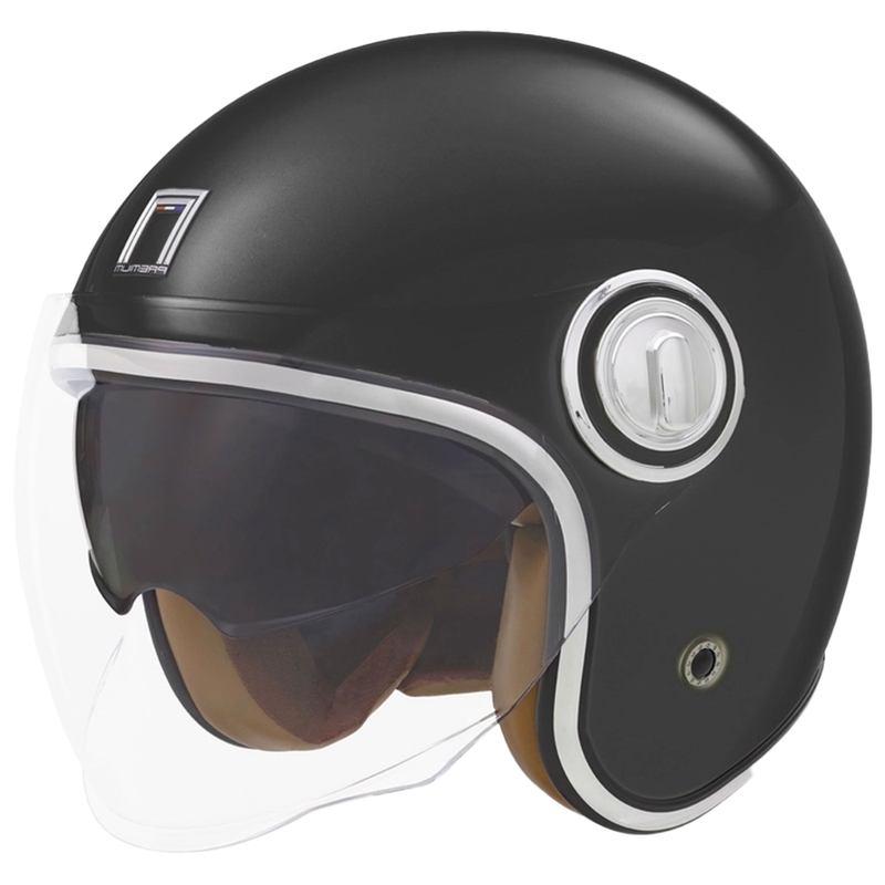 Åben motorcykelhjelm NOX PREMIUM Heritage mat sort