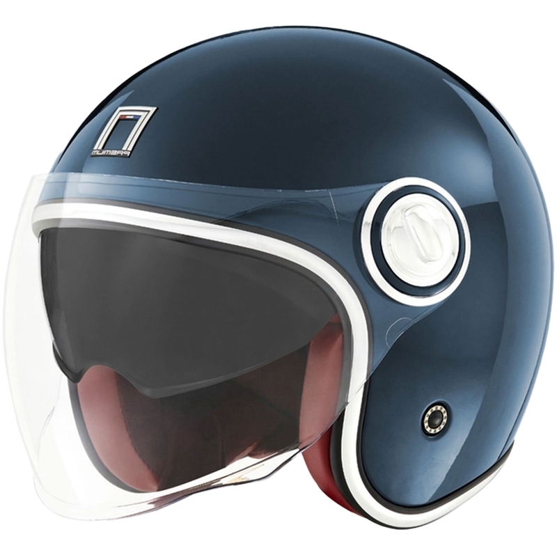 Åben motorcykelhjelm NOX PREMIUM Heritage petroleumsblå