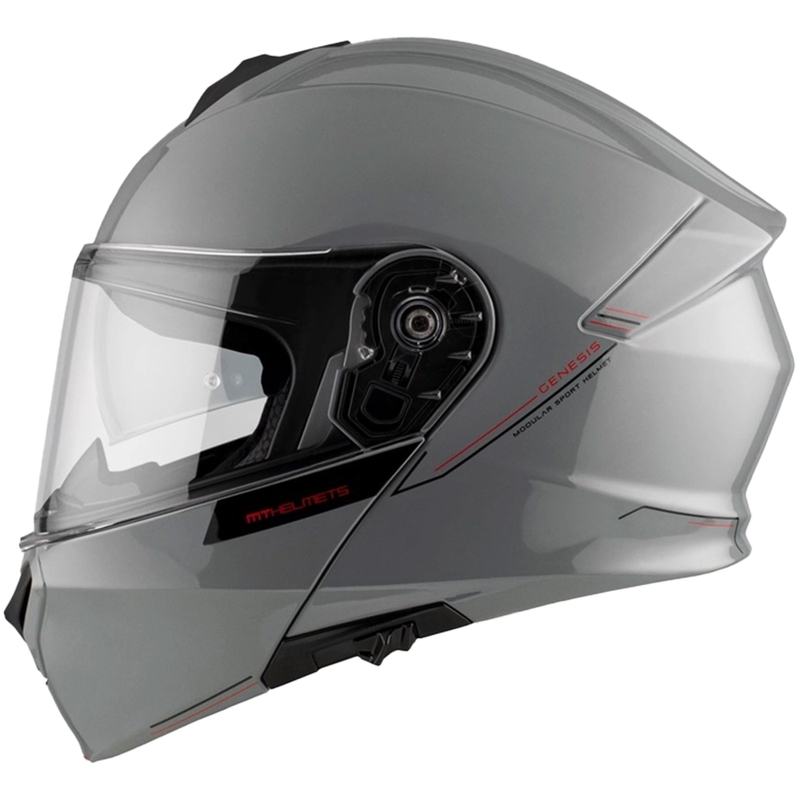 Flip-up motorcykelhjelm MT Genesis SV Solid A12 blank grå