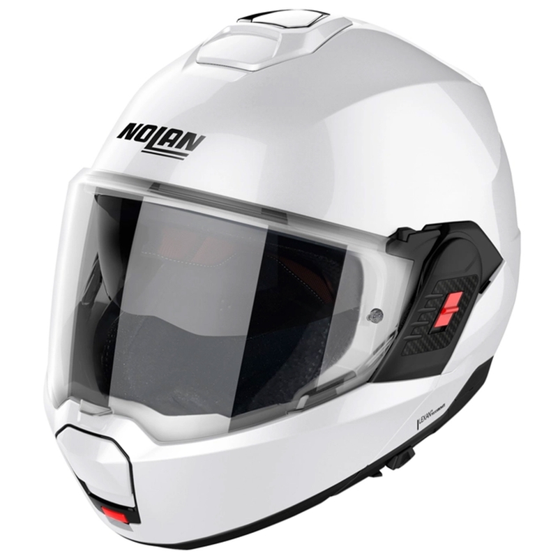 Flip-up motorcykelhjelm Nolan N120-1 Classico N-com hvid