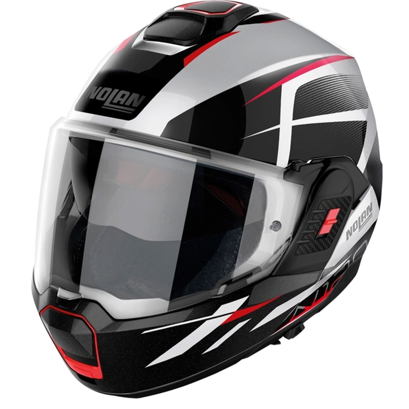 Nolan N120-1 Nightlife N-com 27 hvid flip-hjelm