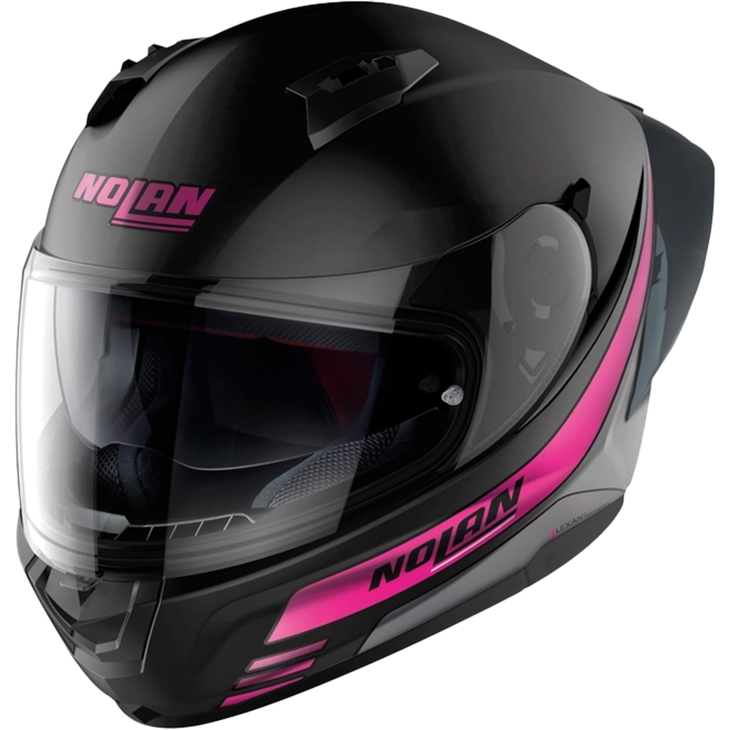 Nolan N60-6 Sport Outset 23 sort og pink integreret motorcykelhjelm udsalg