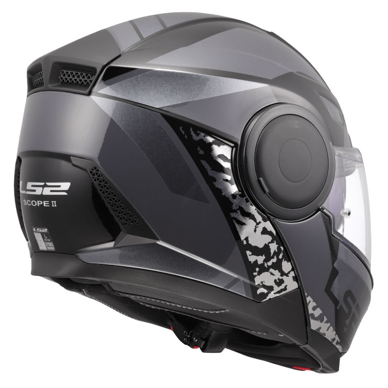 Flip-up motorcykelhjelm LS2 FF902 Scope II Oxyd sort-titanium