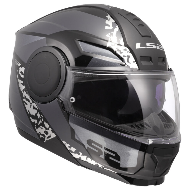Flip-up motorcykelhjelm LS2 FF902 Scope II Oxyd sort-titanium
