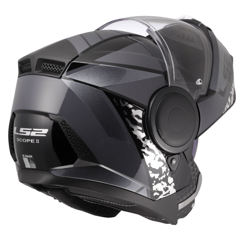 Flip-up motorcykelhjelm LS2 FF902 Scope II Oxyd sort-titanium