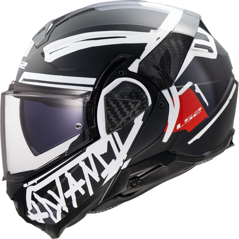 Flip-up motorcykelhjelm LS2 FF910 Advant II Tape sort