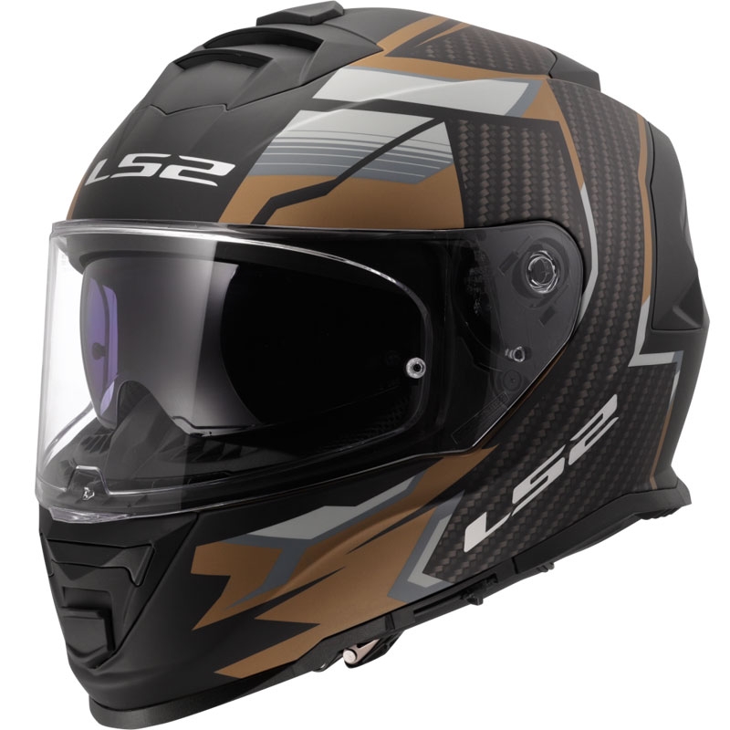 LS2 FF800 Storm II Tracker integralhjelm, sort-guld