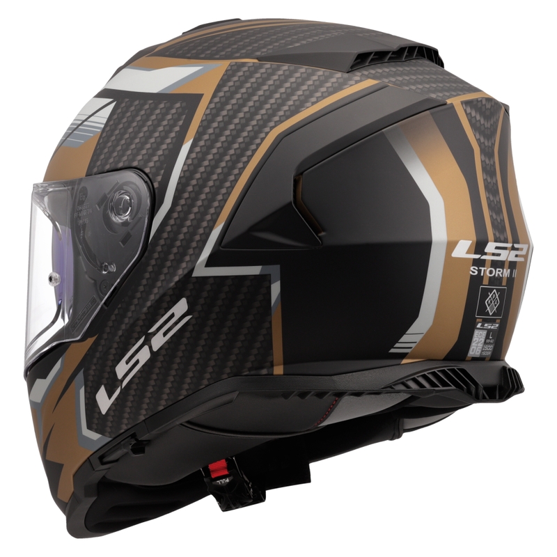 LS2 FF800 Storm II Tracker integralhjelm, sort-guld