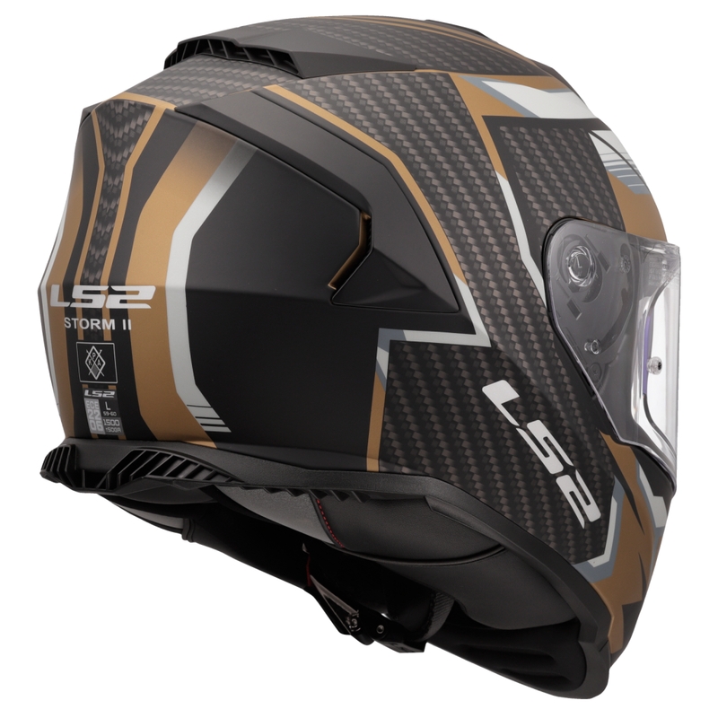 LS2 FF800 Storm II Tracker integralhjelm, sort-guld