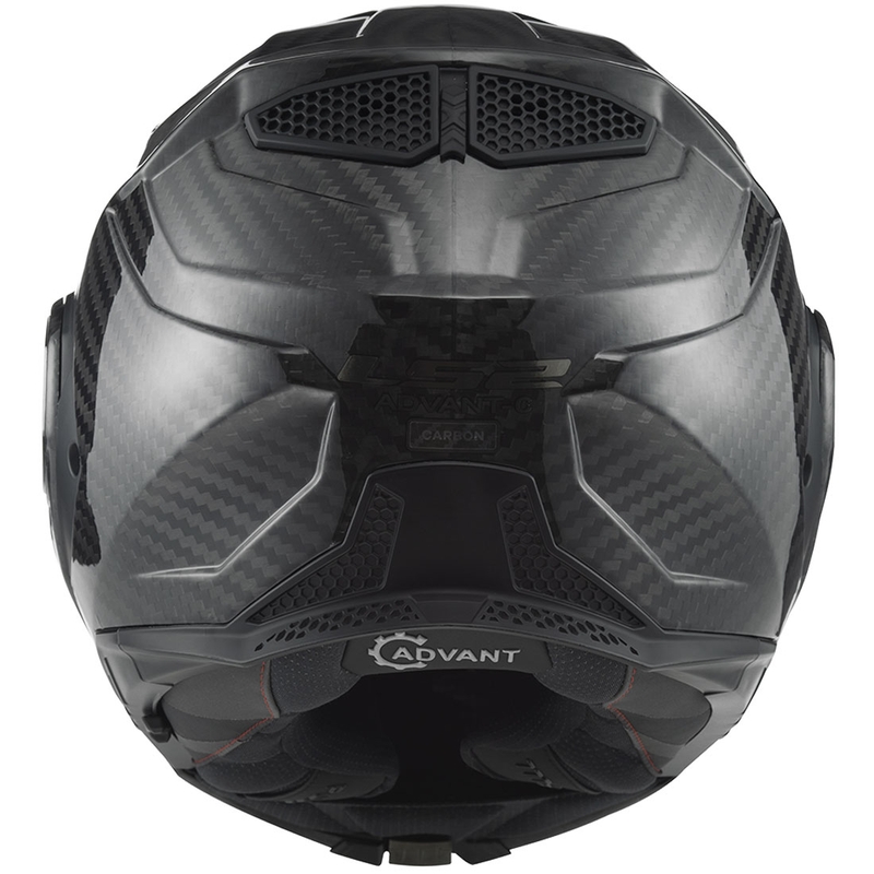Flip-up motorcykelhjelm LS2 FF901 Advant X Solid Kulstofsort