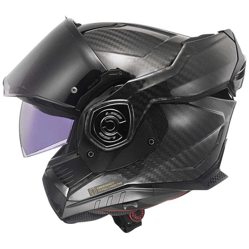Flip-up motorcykelhjelm LS2 FF901 Advant X Solid Kulstofsort