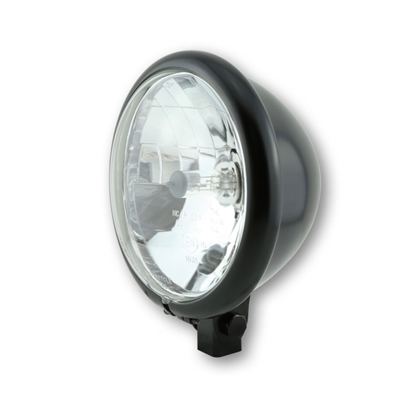 Highsider Smart Bates Style 5 3/4 tommer forlygte med klart glas, sort