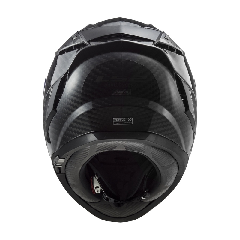 Integral motorcykelhjelm LS2 FF327 Challenger C Solid Carbon udsalg