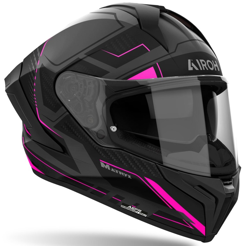 Integreret motorcykelhjelm Airoh MATRYX Rocket mat pink