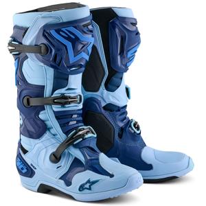Motorcykelstøvler Alpinestars Tech 10 Limited Edition Steelers, Blå-Lyseblå