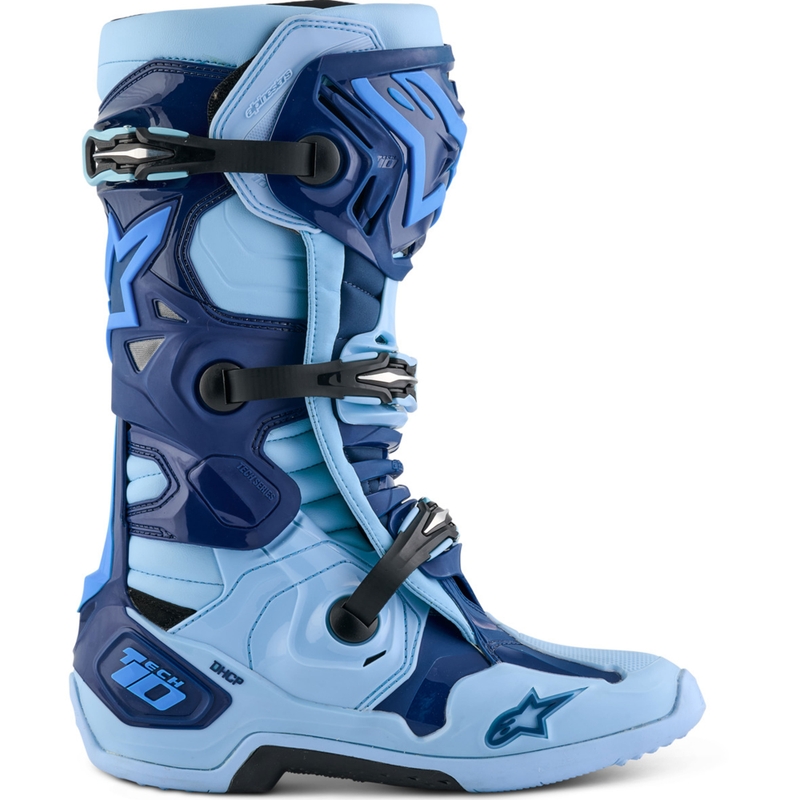 Motorcykelstøvler Alpinestars Tech 10 Limited Edition Steelers, Blå-Lyseblå