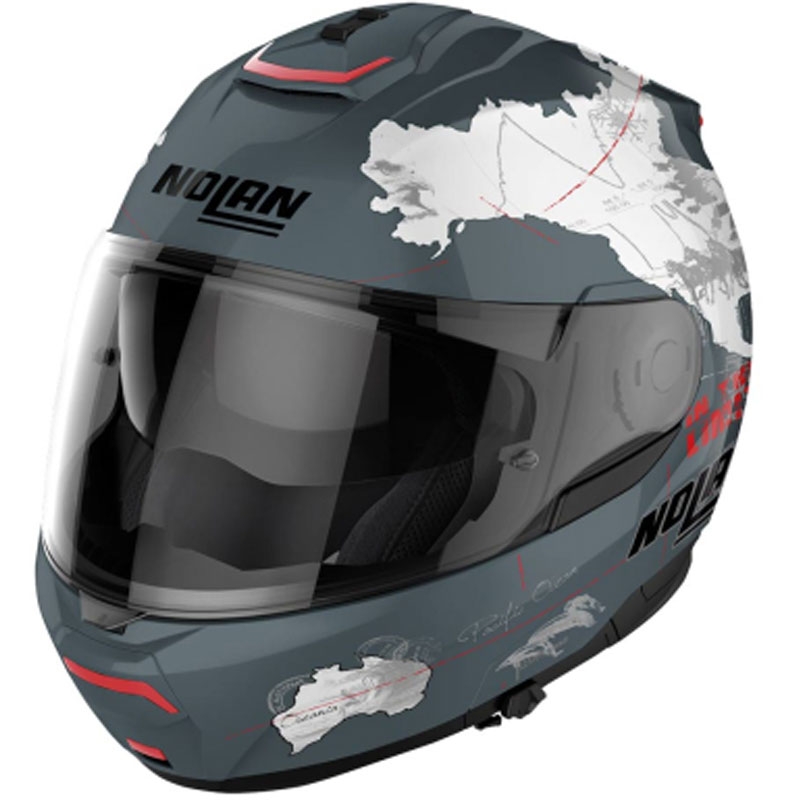 Flip-up motorcykelhjelm Nolan N100-6 Legend Checa N-COM 3