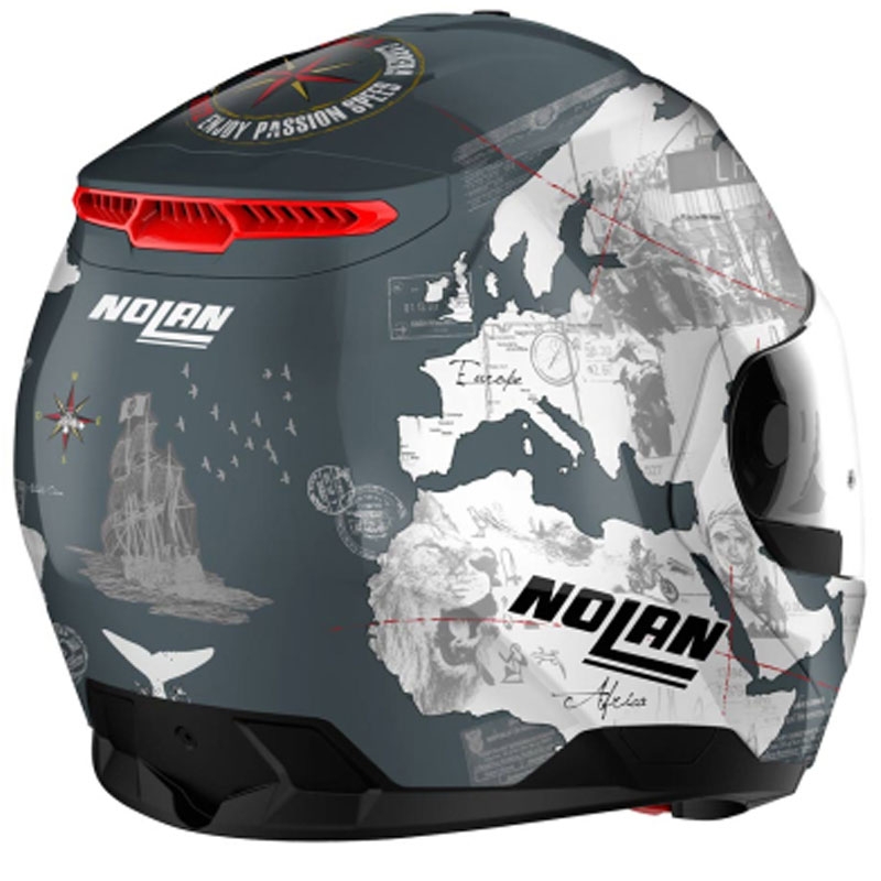 Flip-up motorcykelhjelm Nolan N100-6 Legend Checa N-COM 3