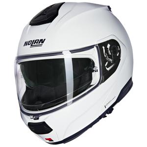 Flip-up motorcykelhjelm Nolan N100-6 Classico N-COM 305 hvid