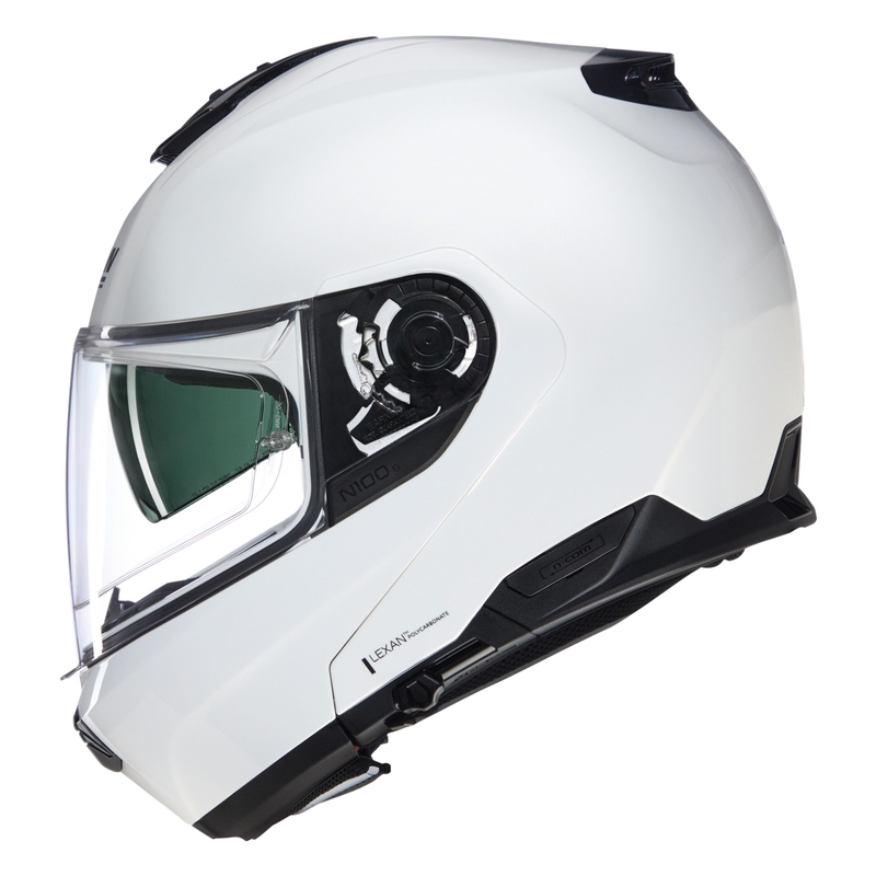 Flip-up motorcykelhjelm Nolan N100-6 Classico N-COM 305 hvid