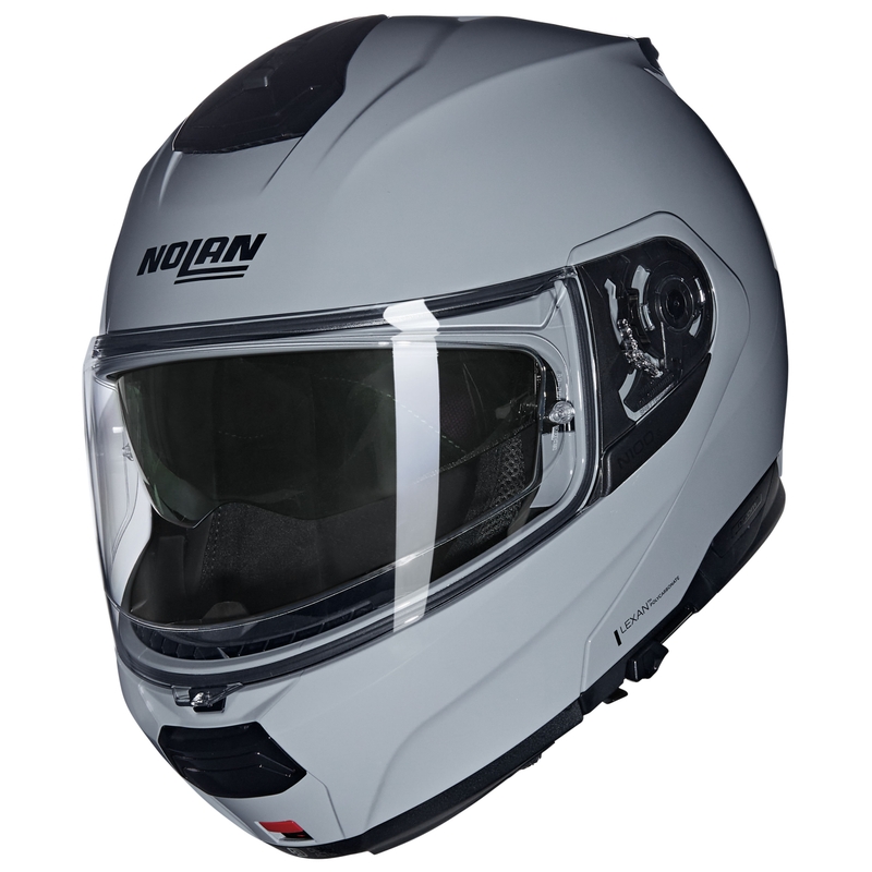 Flip-up motorcykelhjelm Nolan N100-6 Classico N-COM 303 grå