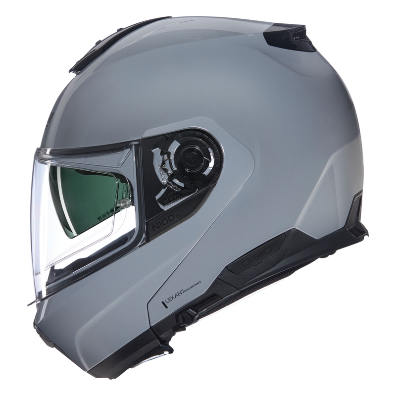 Flip-up motorcykelhjelm Nolan N100-6 Classico N-COM 303 grå