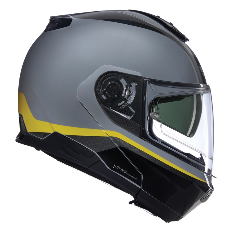 Flip-up motorcykelhjelm Nolan N100-6 Incognito N-COM 346 grå-sort-gul