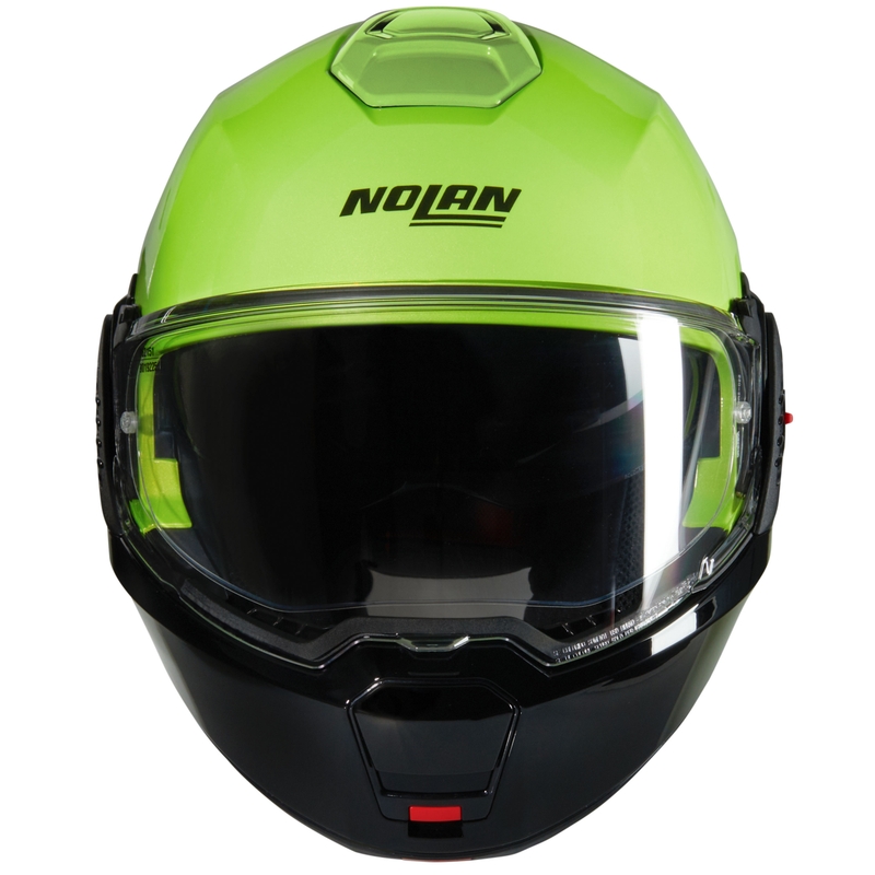Flip-up motorcykelhjelm Nolan N120-1 Mivedi N-COM 329 grøn-sort