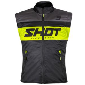 Shot Bodywarmer Lite motorcykelvest sort-fluo gul