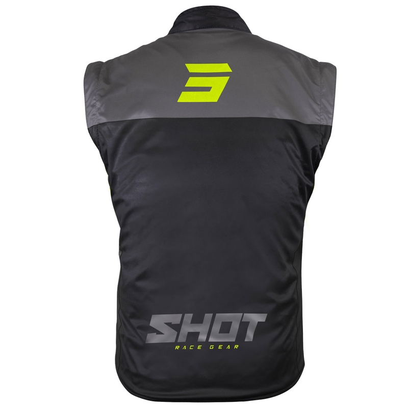 Shot Bodywarmer Lite motorcykelvest sort-fluo gul