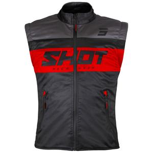 Shot Bodywarmer Lite motorcykelvest sort-rød