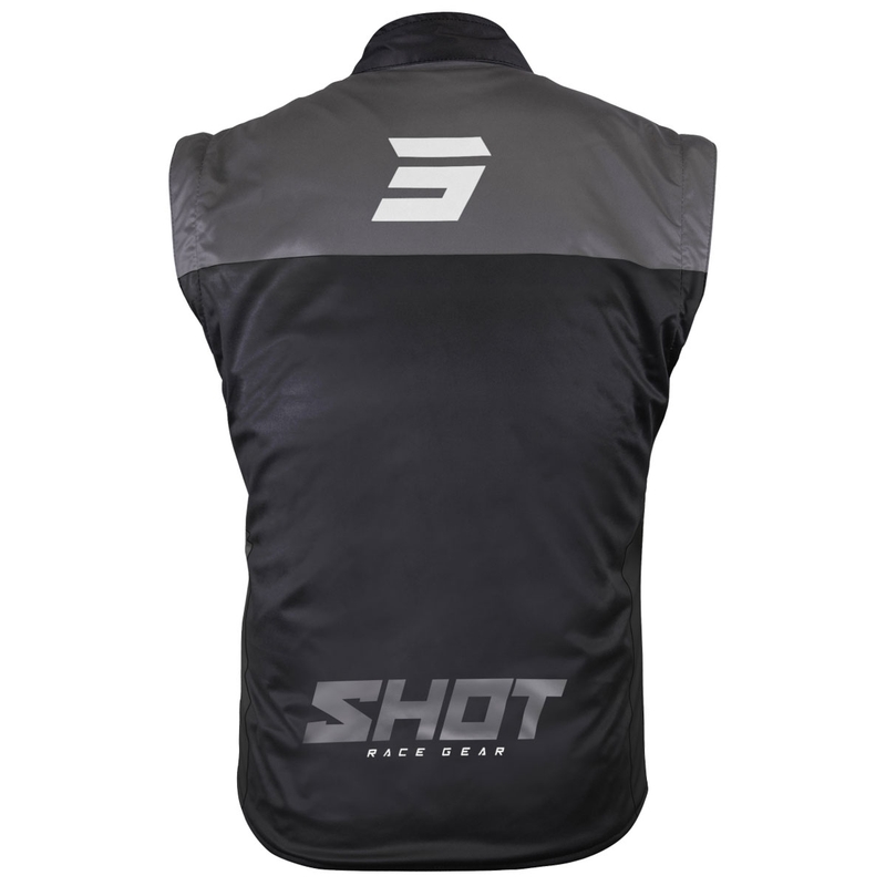 Shot Bodywarmer Lite motorcykelvest sort-hvid